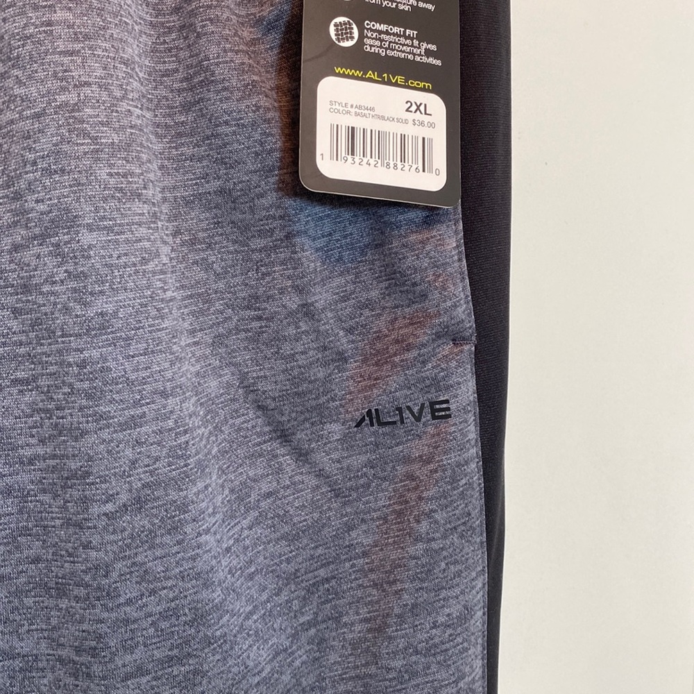 Alive Athletic Grey Fleece lined Sweatpants Jogger 2XL NWT - Picture 8 of 15